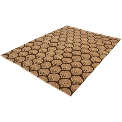 Ecarpetgallery One-of-a-kind Hand-knotted New Age 18/20 Pako Dark Brown 10'1" X 13'10" Wool Area Rug In Tan,cream,dark Brown