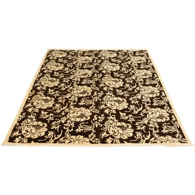 Ecarpetgallery One-of-a-kind Hand-knotted New Age 18/20 Pako Dark Brown 8'1" X 9'9" Wool Area Rug In Cream,dark Brown