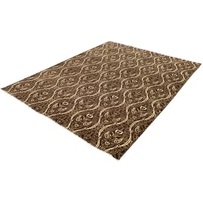 Ecarpetgallery One-of-a-kind Hand-knotted New Age 18/20 Pako Dark Brown 9'2" X 12' Wool Area Rug In Brown,cream,dark Brown