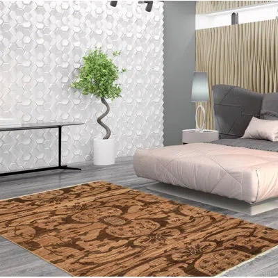 Ecarpetgallery One-of-a-kind Hand-knotted New Age 18/20 Pako Dark Brown/tan 4' X 6'3" Wool Area Rug In Tan;dark Brown