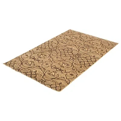 Ecarpetgallery One-of-a-kind Hand-knotted New Age 18/20 Pako Dark Brown/tan 4'11" X 7'9" Wool Area Rug In Beige,tan,dark Brown
