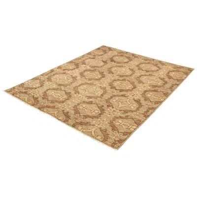 Ecarpetgallery One-of-a-kind Hand-knotted New Age 18/20 Pako Gray 7'11" X 9'10" Wool Area Rug In Gray,cream,dark Brown