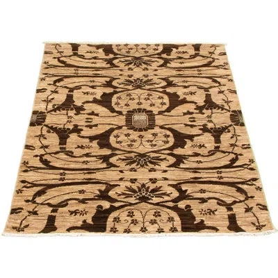 Ecarpetgallery One-of-a-kind Hand-knotted New Age 18/20 Pako Tan 4' X 5'10" Wool Area Rug