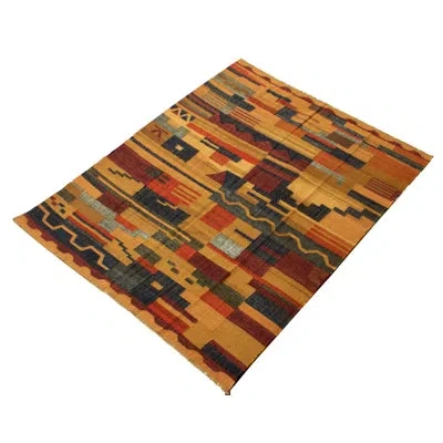 Ecarpetgallery One-of-a-kind Hand-knotted New Age Anatolian Burgundy/tan 8'2" X 9'4" Wool Area Rug In Burgundy,tan