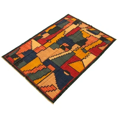 Ecarpetgallery One-of-a-kind Hand-knotted New Age Anatolian Dark Blue/dark Red 6' X 8'10" Wool Area Rug In Dark Blue,dark Red