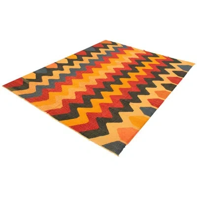 Ecarpetgallery One-of-a-kind Hand-knotted New Age Anatolian Dark Navy/dark Red 9'3" X 11'10" Wool Area Rug In Dark Navy,dark Red