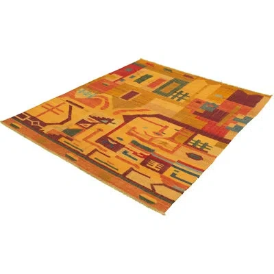 Ecarpetgallery One-of-a-kind Hand-knotted New Age Anatolian Light Gold 8' X 9'5" Wool Area Rug