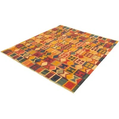 Ecarpetgallery One-of-a-kind Hand-knotted New Age Anatolian Orange/red 8'7" X 9'11" Wool Area Rug In Orange,red