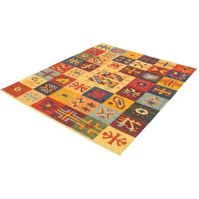 Ecarpetgallery One-of-a-kind Hand-knotted New Age Anatolian Orange/red/blue 8'2" X 10'2" Wool Area Rug In Orange,red,blue