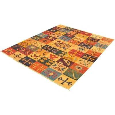 Ecarpetgallery One-of-a-kind Hand-knotted New Age Anatolian Orange/red/blue 8'3" X 10'2" Wool Area Rug In Orange,red,blue