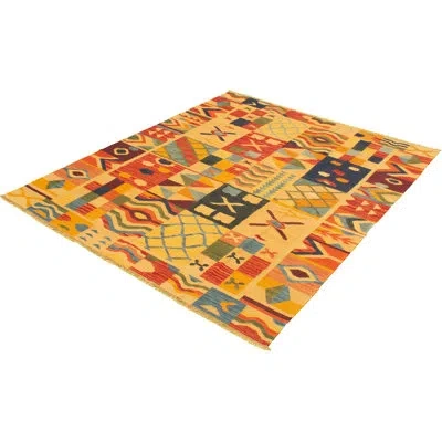 Ecarpetgallery One-of-a-kind Hand-knotted New Age Anatolian Orange/yellow/blue 8'3" X 10'1" Wool Area Rug In Orange,yellow,blue