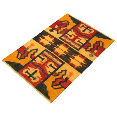 Ecarpetgallery One-of-a-kind Hand-knotted New Age Anatolian Red 4' X 6' Wool Area Rug