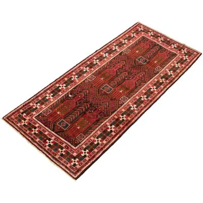 Ecarpetgallery One-of-a-kind Hand-knotted New Age Anatolian Red 4'3" X 9'9" Runner Wool Area Rug