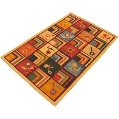 Ecarpetgallery One-of-a-kind Hand-knotted New Age Anatolian Red 6' X 9' Wool Area Rug