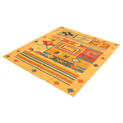 Ecarpetgallery One-of-a-kind Hand-knotted New Age Anatolian Tan 8'3" X 9'6" Wool Area Rug In Tan,blue,red