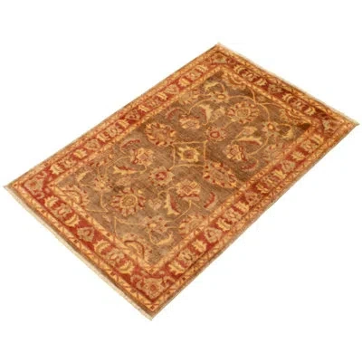 Ecarpetgallery One-of-a-kind Hand-knotted New Age Chobi Finest Dark Brown 4'1" X 6'4" Wool Area Rug