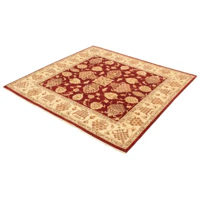 Ecarpetgallery One-of-a-kind Hand-knotted New Age Chobi Finest Dark Red/beige 8'3" X 8'5" Wool Area Rug In Cream,dark Red,light Blue