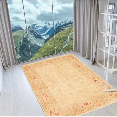 Ecarpetgallery One-of-a-kind Hand-knotted New Age Chobi Finest Ivory 5' X 6'6" Wool Area Rug