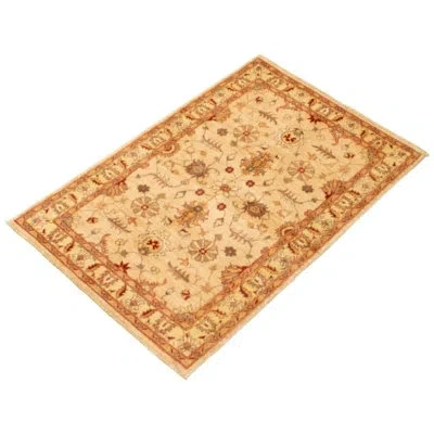 Ecarpetgallery One-of-a-kind Hand-knotted New Age Chobi Ivory 4'1" X 6'1" Wool Area Rug