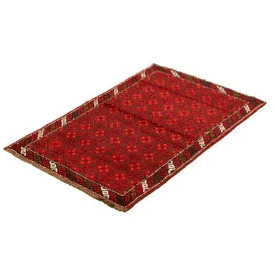 Ecarpetgallery One-of-a-kind Hand-knotted New Age Esari Red/black 3'4" X 5'5" Wool Area Rug In Black;red
