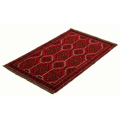 Ecarpetgallery One-of-a-kind Hand-knotted New Age Esari Turkman Red 3'5" X 5'4" Wool Area Rug
