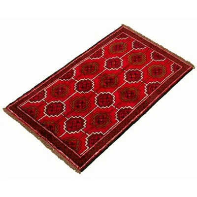 Ecarpetgallery One-of-a-kind Hand-knotted New Age Esari Turkman Red 3'5" X 5'7" Wool Area Rug