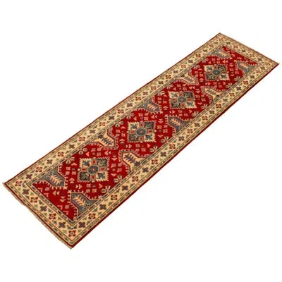 Ecarpetgallery One-of-a-kind Hand-knotted New Age Finest Gazni Red/beige 2'8" X 9'10" Runner Wool Area Rug In Red;beige