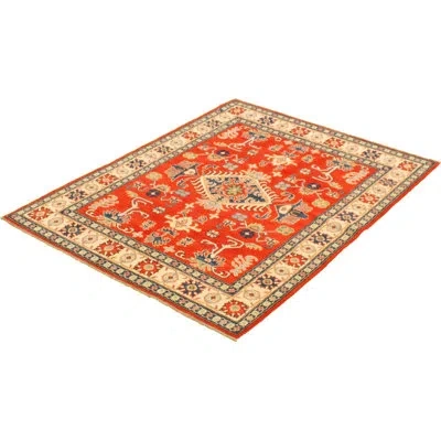 Ecarpetgallery One-of-a-kind Hand-knotted New Age Finest Gazni Red/beige 4'10" X 6'5" Wool Area Rug In Red;beige