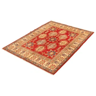 Ecarpetgallery One-of-a-kind Hand-knotted New Age Finest Gazni Red/beige 6' X 8'5" Wool Area Rug In Cream,dark Blue,red