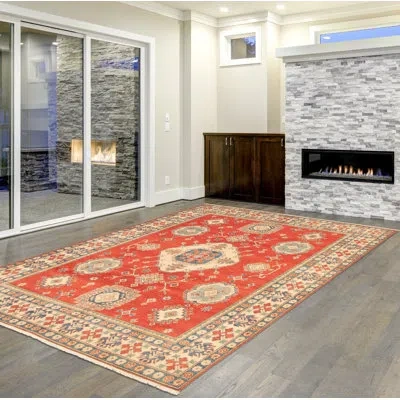Ecarpetgallery One-of-a-kind Hand-knotted New Age Finest Gazni Red/beige 7'10" X 11'1" Wool Area Rug In Red,beige