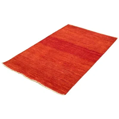 Ecarpetgallery One-of-a-kind Hand-knotted New Age Gabbeh Red 4'11" X 7'11" Wool Area Rug