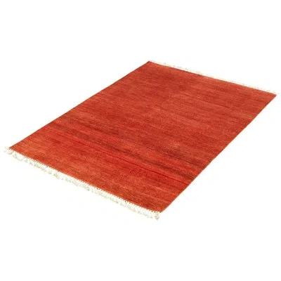 Ecarpetgallery One-of-a-kind Hand-knotted New Age Gabbeh Red 5'1" X 7'8" Wool Area Rug In Copper