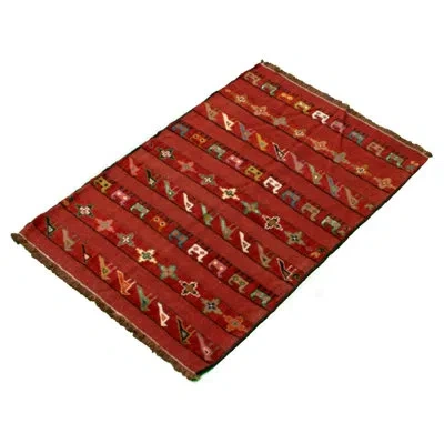 Ecarpetgallery One-of-a-kind Hand-knotted New Age Izmir Dark Red 3'9" X 5'7" Wool Area Rug