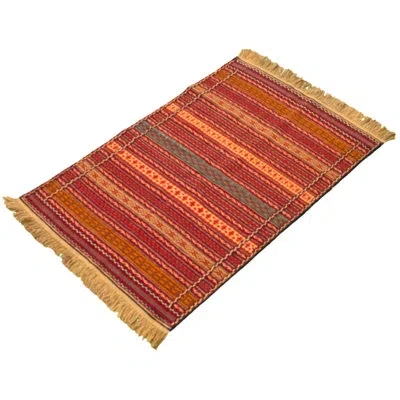 Ecarpetgallery One-of-a-kind Hand-knotted New Age Kashkoli Dark Red/yellow 3'3" X 4'11" Wool Area Rug In Yellow;dark Red