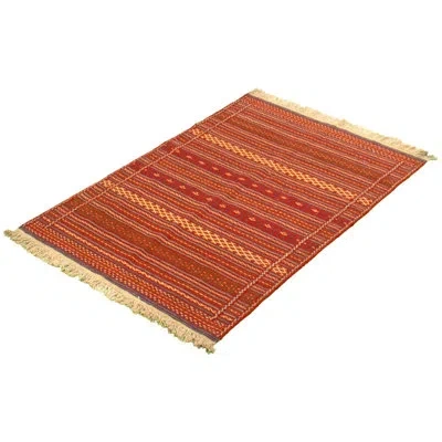 Ecarpetgallery One-of-a-kind Hand-knotted New Age Kashkoli Red/beige 3'7" X 5' Wool Area Rug In Red;beige