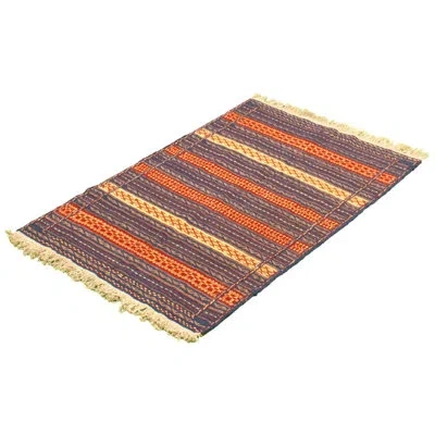 Ecarpetgallery One-of-a-kind Hand-knotted New Age Kashkoli Red/purple 3'2" X 4'9" Wool Area Rug In Red;purple