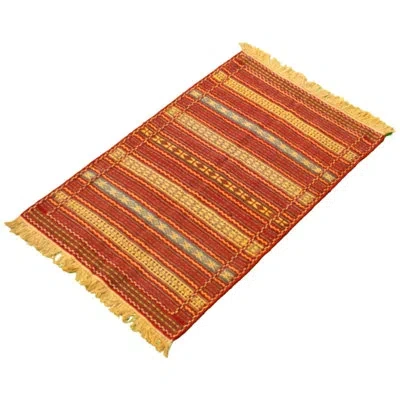 Ecarpetgallery One-of-a-kind Hand-knotted New Age Kashkoli Red/yellow 3'2" X 4'10" Wool Area Rug In Red;yellow