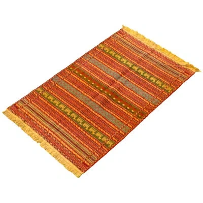 Ecarpetgallery One-of-a-kind Hand-knotted New Age Kashkoli Red/yellow 3'3" X 5'1" Wool Area Rug In Red;yellow