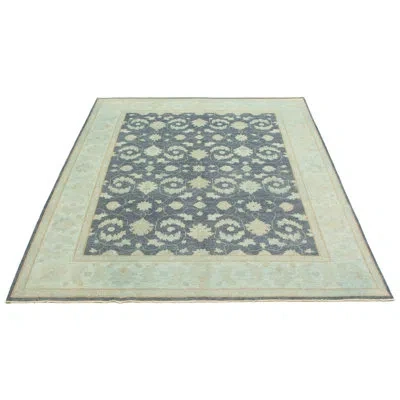 Ecarpetgallery One-of-a-kind Hand-knotted New Age Overdyed Navy Blue/gray 8'2" X 9'10" Wool Area Rug In Navy Blue,gray
