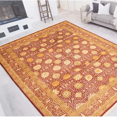 Ecarpetgallery One-of-a-kind Hand-knotted New Age Pako Burgundy 10' X 14' Wool Area Rug