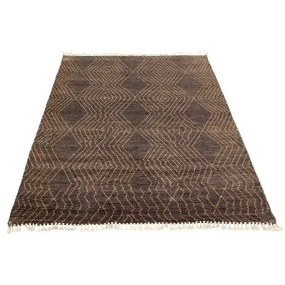 Ecarpetgallery One-of-a-kind Hand-knotted New Age Pako Moroccan Dark Gray 5'11" X 9'3" Wool Area Rug