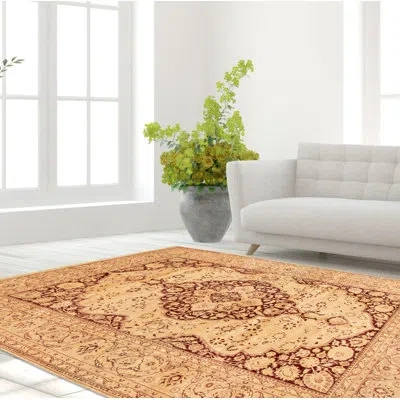 Ecarpetgallery One-of-a-kind Hand-knotted New Age Pako Persian 18/20 Cream 5'11" X 8'9" Wool Area Rug In Cream,dark Red,light Blue