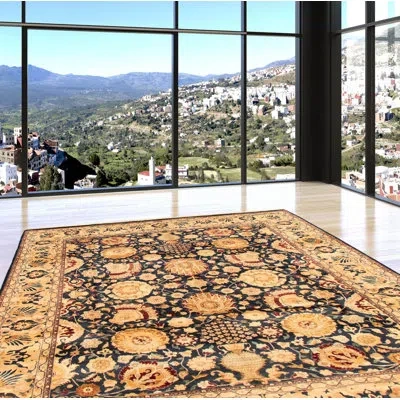 Ecarpetgallery One-of-a-kind Hand-knotted New Age Pako Persian 18/20 Dark Navy 8' X 9'10" Wool Area Rug