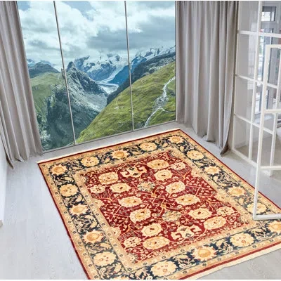 Ecarpetgallery One-of-a-kind Hand-knotted New Age Pako Persian 18/20 Dark Red 7'10" X 9'10" Wool Area Rug