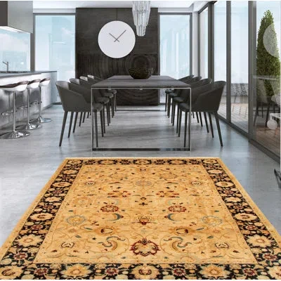 Ecarpetgallery One-of-a-kind Hand-knotted New Age Pako Persian 18/20 Ivory 6'3" X 8'9" Wool Area Rug In Black,dark Red,ivory
