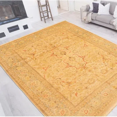 Ecarpetgallery One-of-a-kind Hand-knotted New Age Pako Persian 18/20 Light Brown 10' X 13'11" Wool Area Rug In Ivory,beige,light Brown