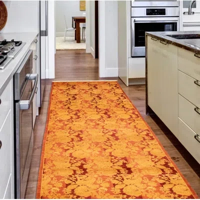 Ecarpetgallery One-of-a-kind Hand-knotted New Age Pako Persian 18/20 Orange 2'8" X 10'1" Runner Wool Area Rug