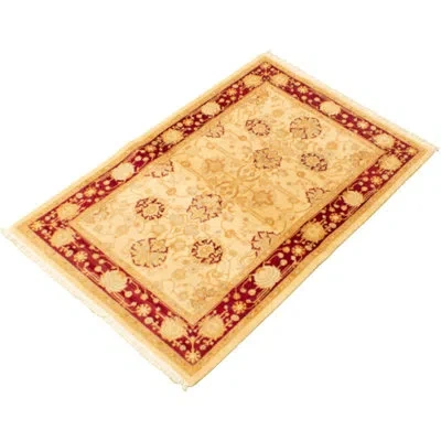 Ecarpetgallery One-of-a-kind Hand-knotted New Age Pako Persian Cream/dark Red 4'2" X 6'4" Wool Area Rug In Cream;dark Red