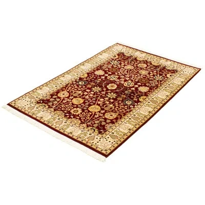 Ecarpetgallery One-of-a-kind Hand-knotted New Age Pako Persian Dark Red/beige 4'5" X 7'1" Wool Area Rug In Black,dark Red,cream