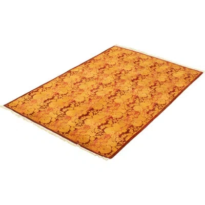 Ecarpetgallery One-of-a-kind Hand-knotted New Age Pako Persian Dark Red/tan 4'8" X 7' Wool Area Rug In Salmon,dark Red,tan